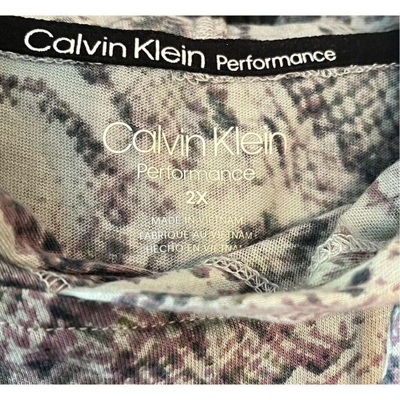 Calvin Klein Performance Womens Plus Print Fitness Hoodie - Picture 3 of 5